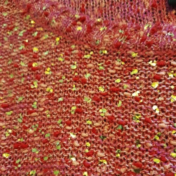 H&M Gold Flecked Sweater Scoopneck Boxy Fit - Picture 9 of 12